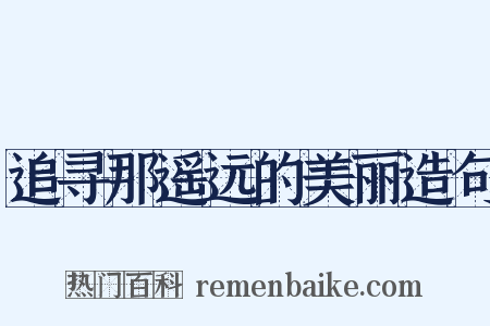 追寻那遥远的美丽造句是什么意思的图片